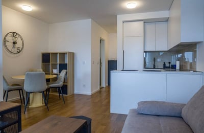 Аренда светлой двухкомнатной квартиры в современном ЖК, 41 м², Палилула, Белград, Сербия